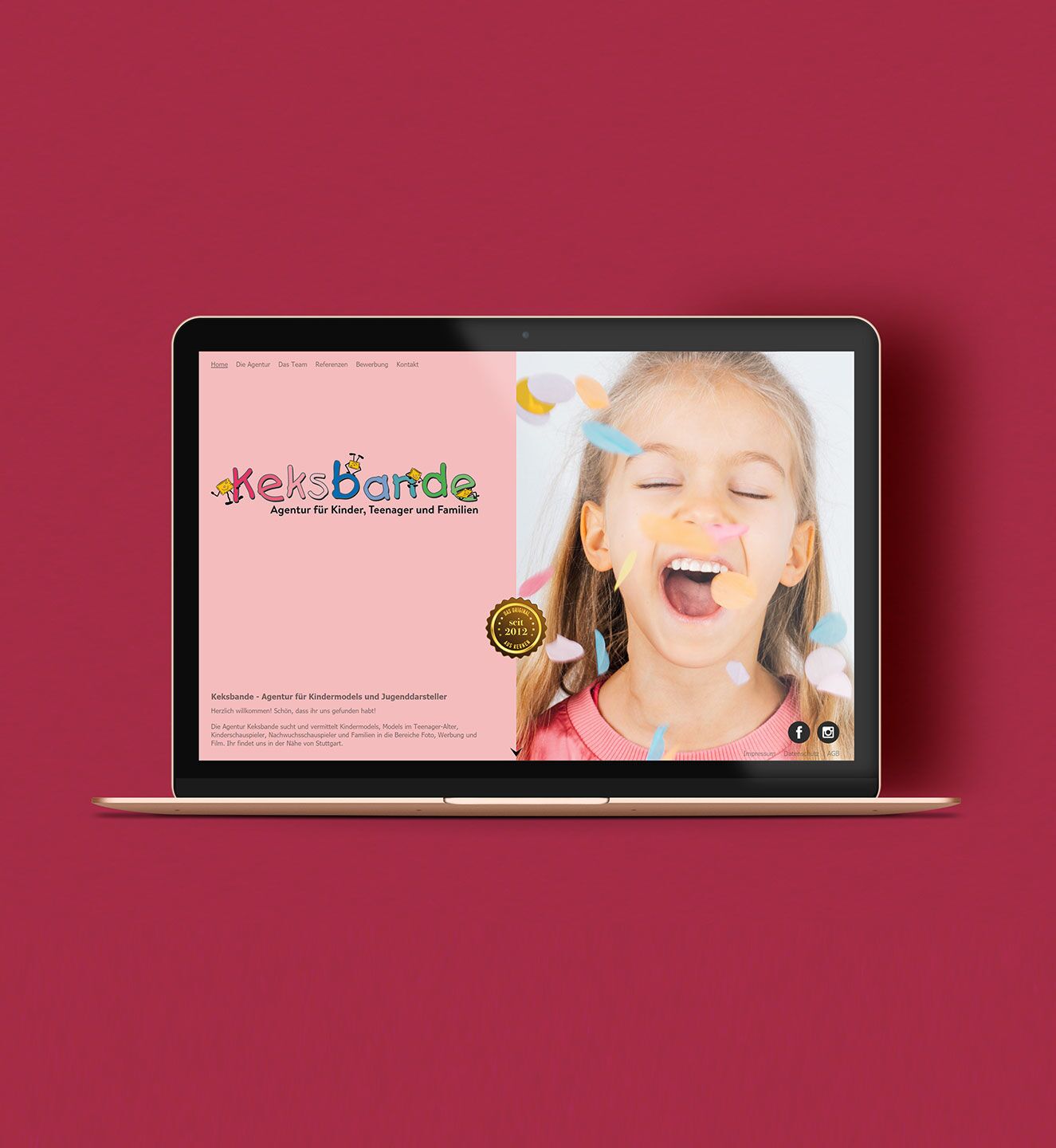 Keksbande - Agentur für Kindermodels und Jugenddarsteller - Projekt der Internetagentur NO TINS Gmbh